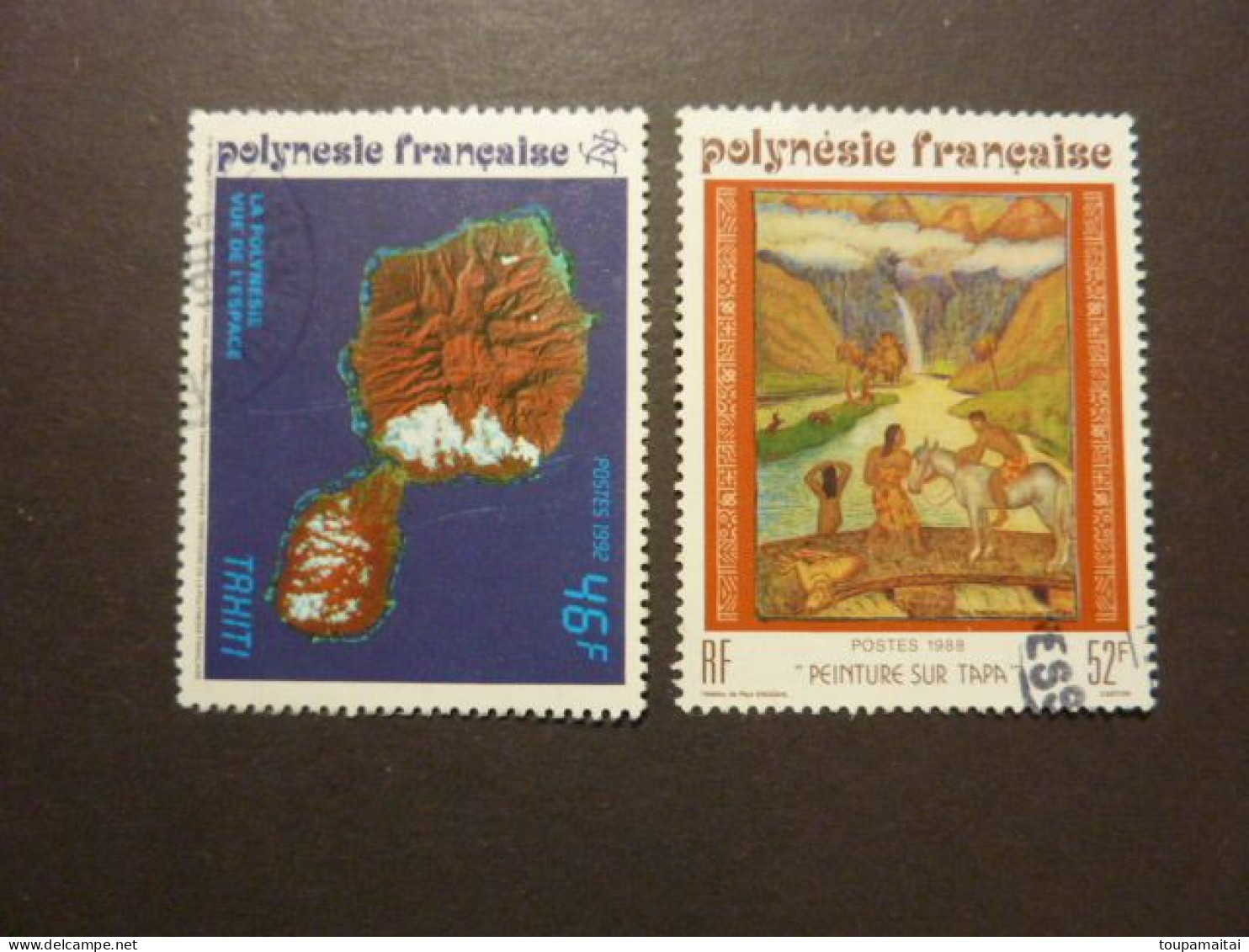 POLYNESIE FRANCAISE, Année 1988 Et 1992,  YT N° 173 Et 405 Oblitérés, Timbres Grand Format - Oblitérés