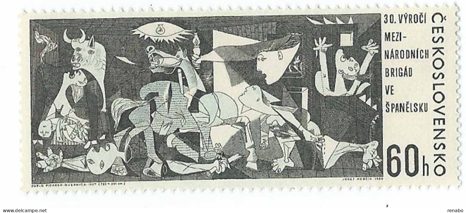 Cecoslovacchia, Czechoslovakia 1966; Painting “Guernica” ( 1937 ) Di Pablo Picasso. Nuovo. - Picasso