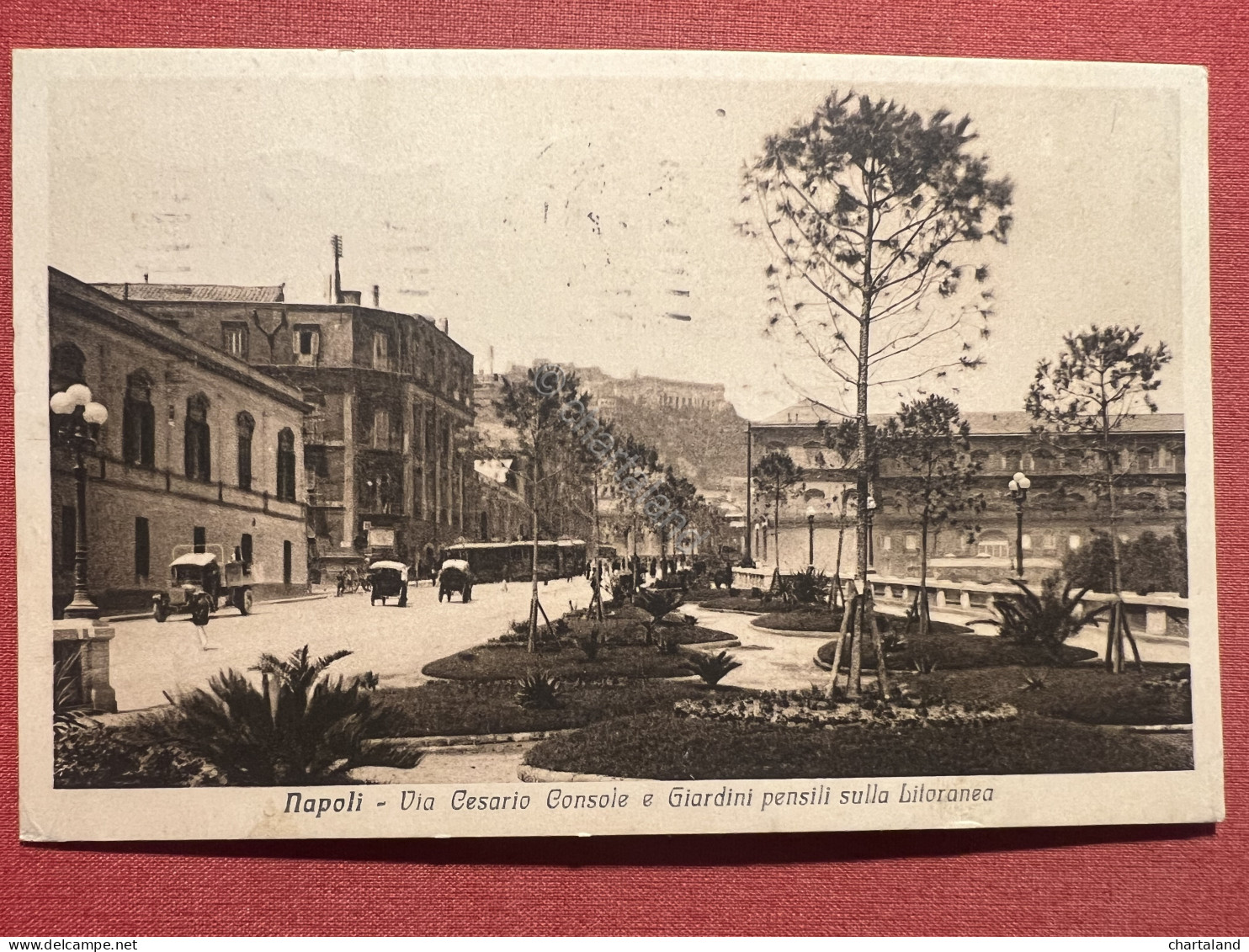Cartolina - Napoli - Via Cesario Console E Giardini Sulla Litoranea - 1933 - Napoli (Naples)