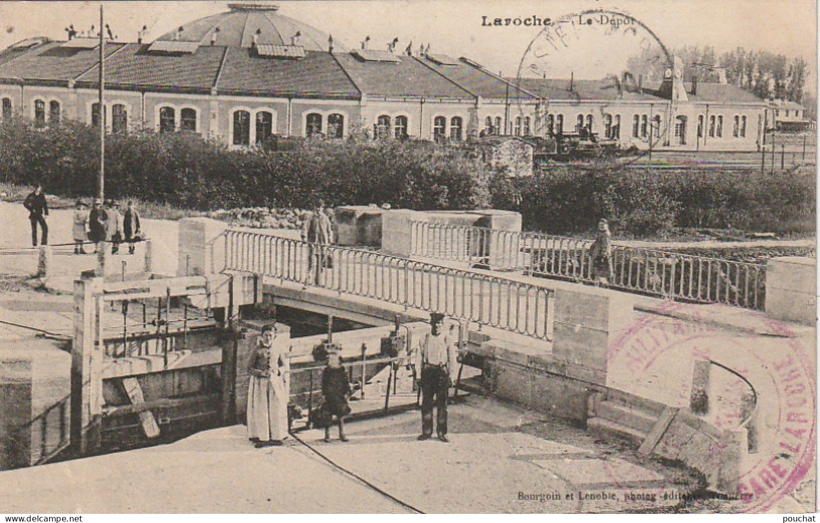 LE 21-(89) LAROCHE - LE DEPOT - ECLUSE - ANIMATION - CACHET GARE LAROCHE - 2 SCANS  - Laroche Saint Cydroine