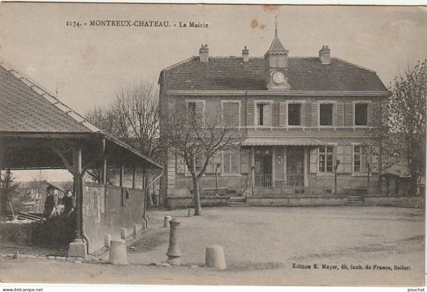 LE 22-(90) MONTREUX CHATEAU - LA MAIRIE  - LAVOIR - 2 SCANS - Autres & Non Classés