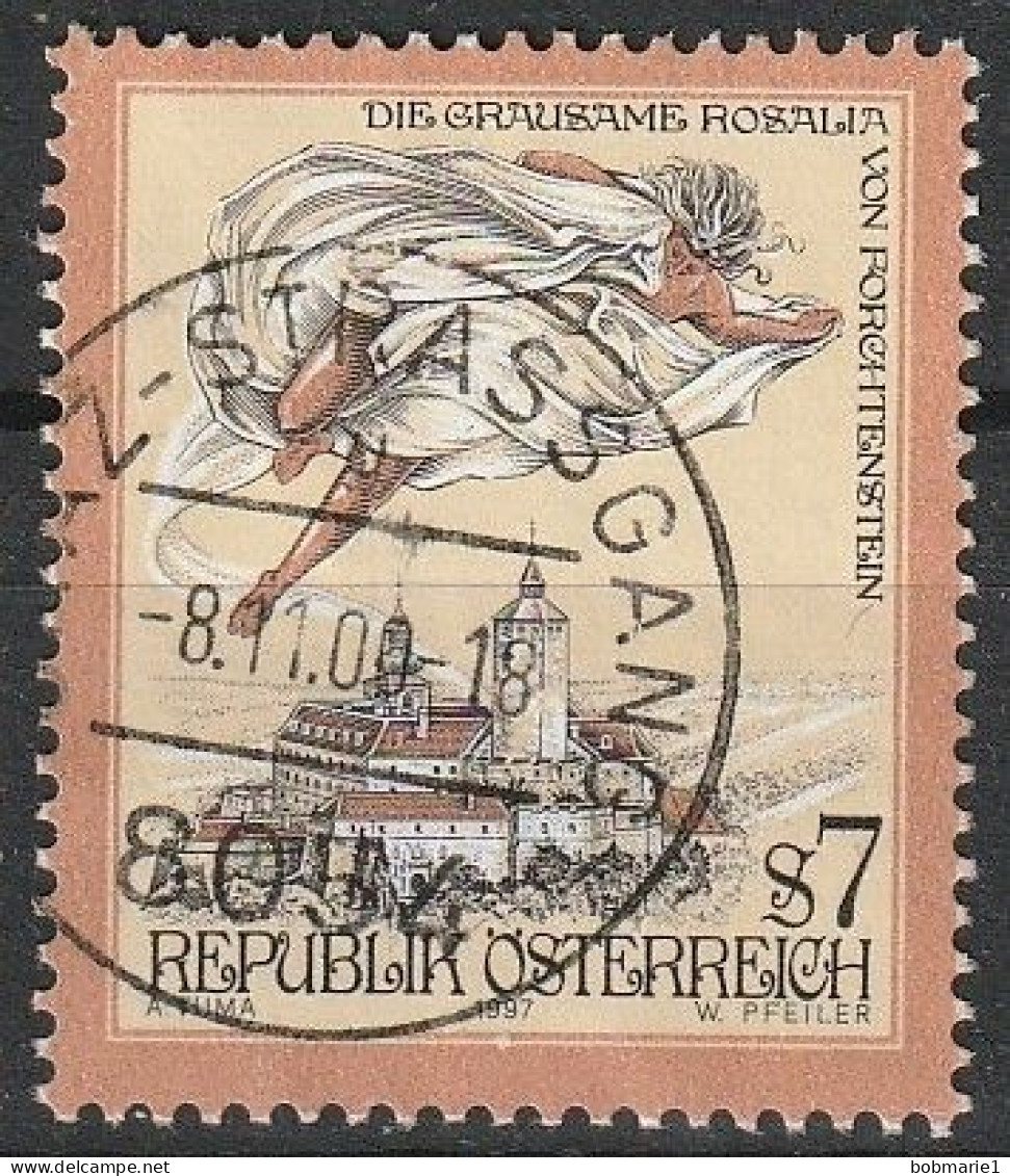 Série Mythes Et Légendes, Timbre Autriche Oblitéré "Die Grausame Rosalia Von Burg Forchtenstein" 1997 N° 2041 - Gebraucht