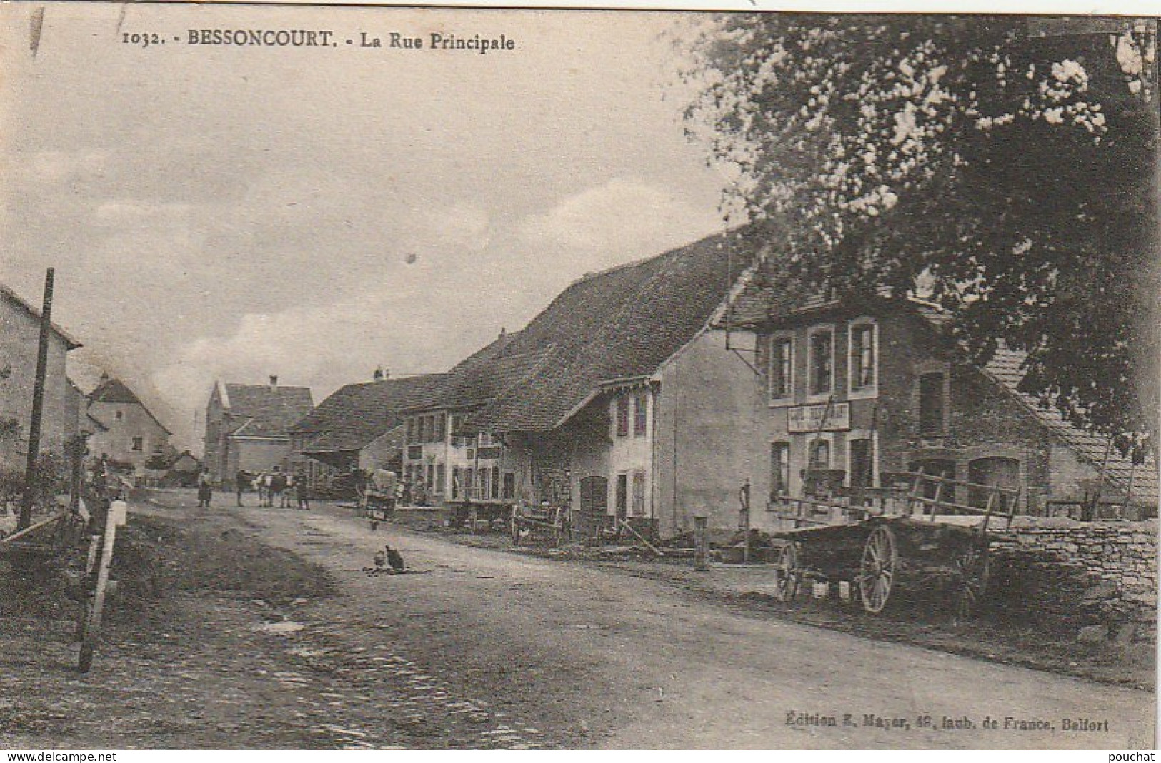 LE 22-(90) BESSONCOURT - LA RUE PRINCIPALE - VILLAGEOIS - BETAIL , VOLAILLE - 2 SCANS  - Altri & Non Classificati