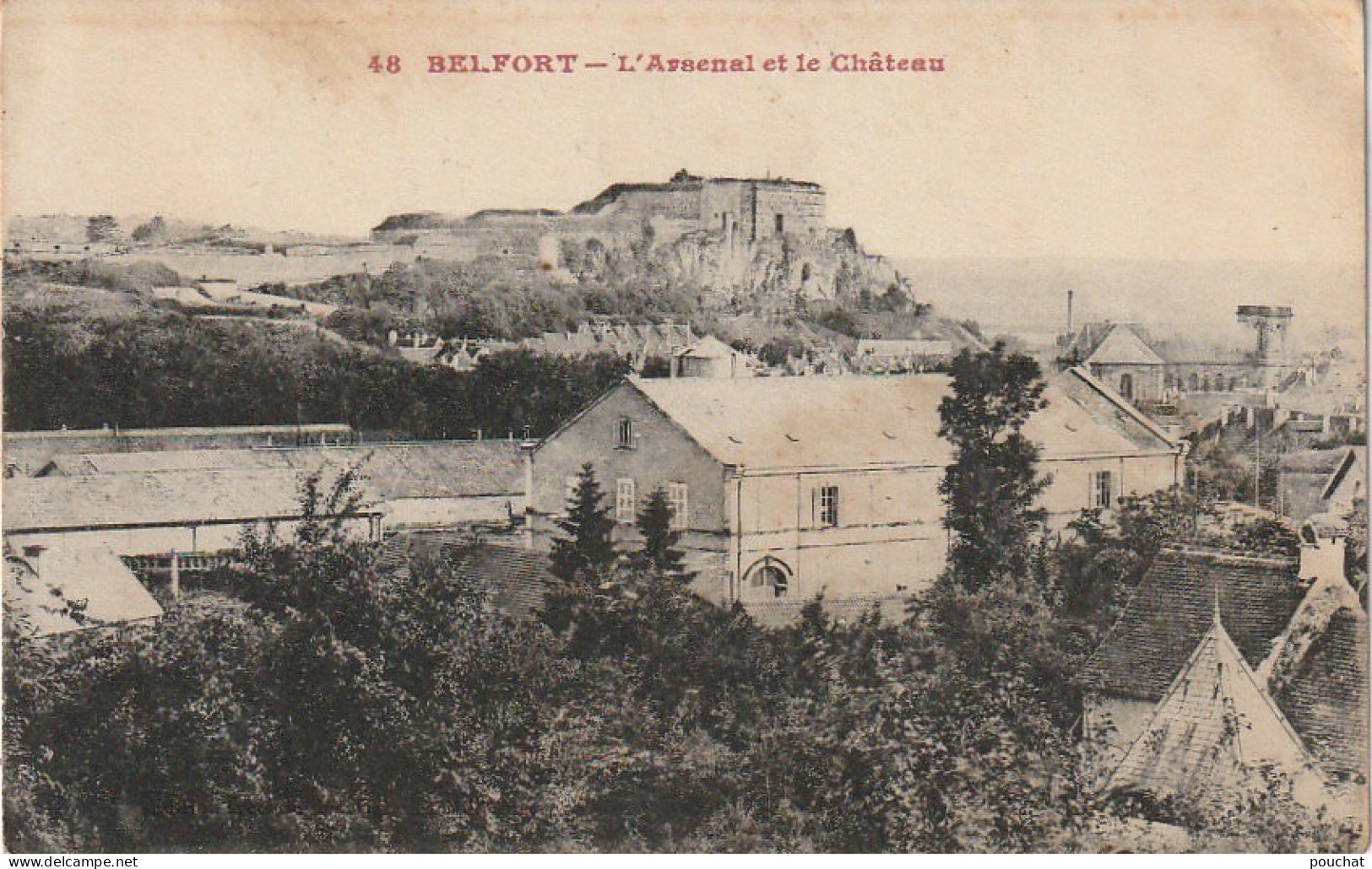 LE 22-(90)  BELFORT - L' ARSENAL ET LE CHATEAU - 2 SCANS  - Belfort - City