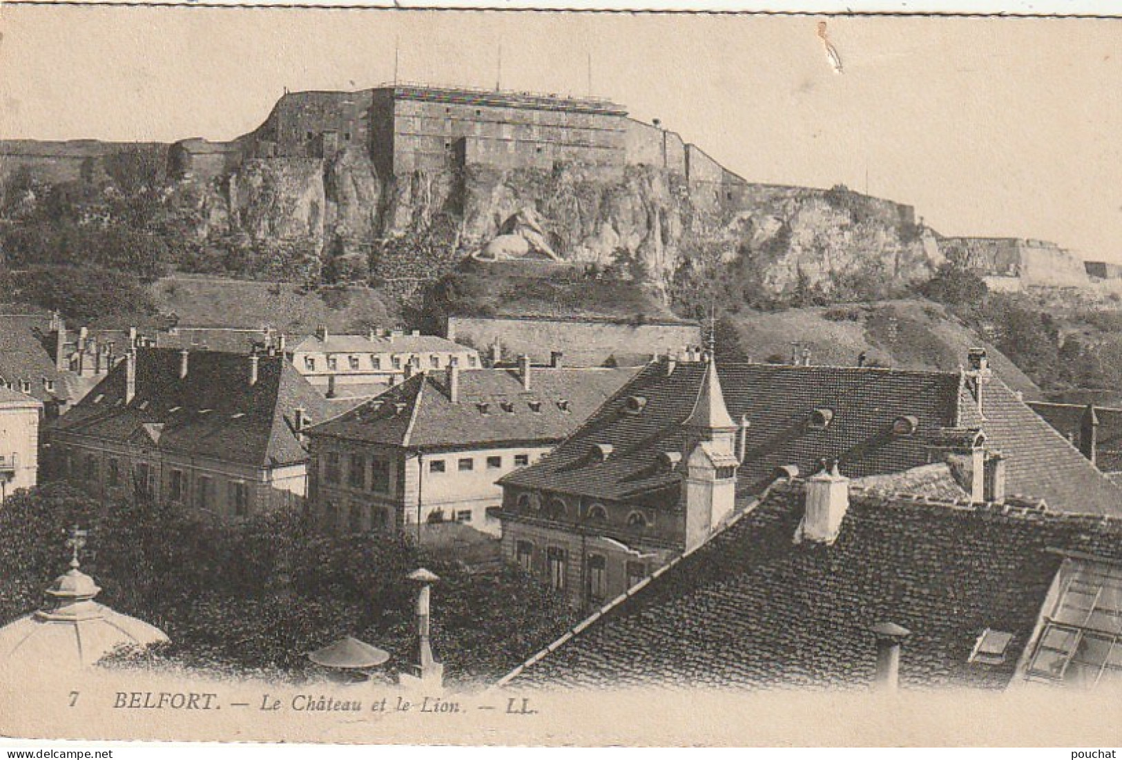 LE 22-(90)  BELFORT - LE CHATEAU ET LE LION - 2 SCANS  - Belfort – Le Lion