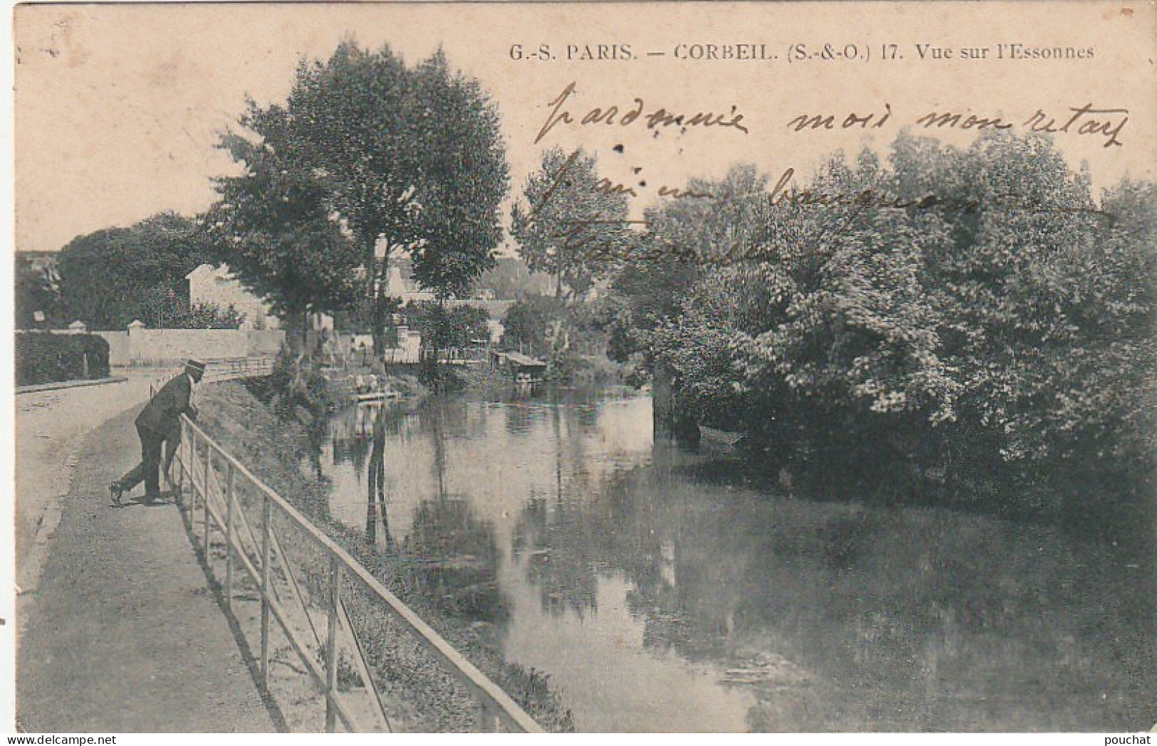 LE 23 -(91) CORBEIL - VUE SUR L' ESSONNES  - 2 SCANS - Corbeil Essonnes