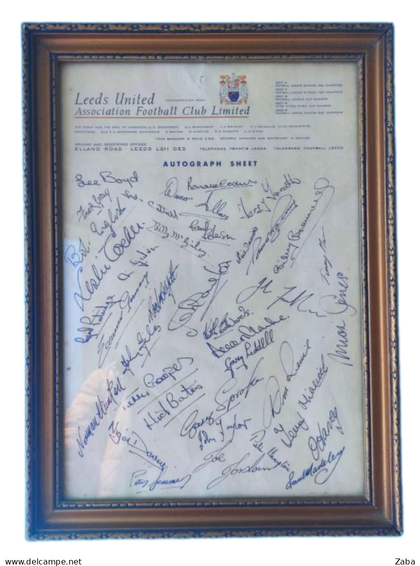 LEEDS UNAITED Autographs Team On Early 1970s - Sportlich