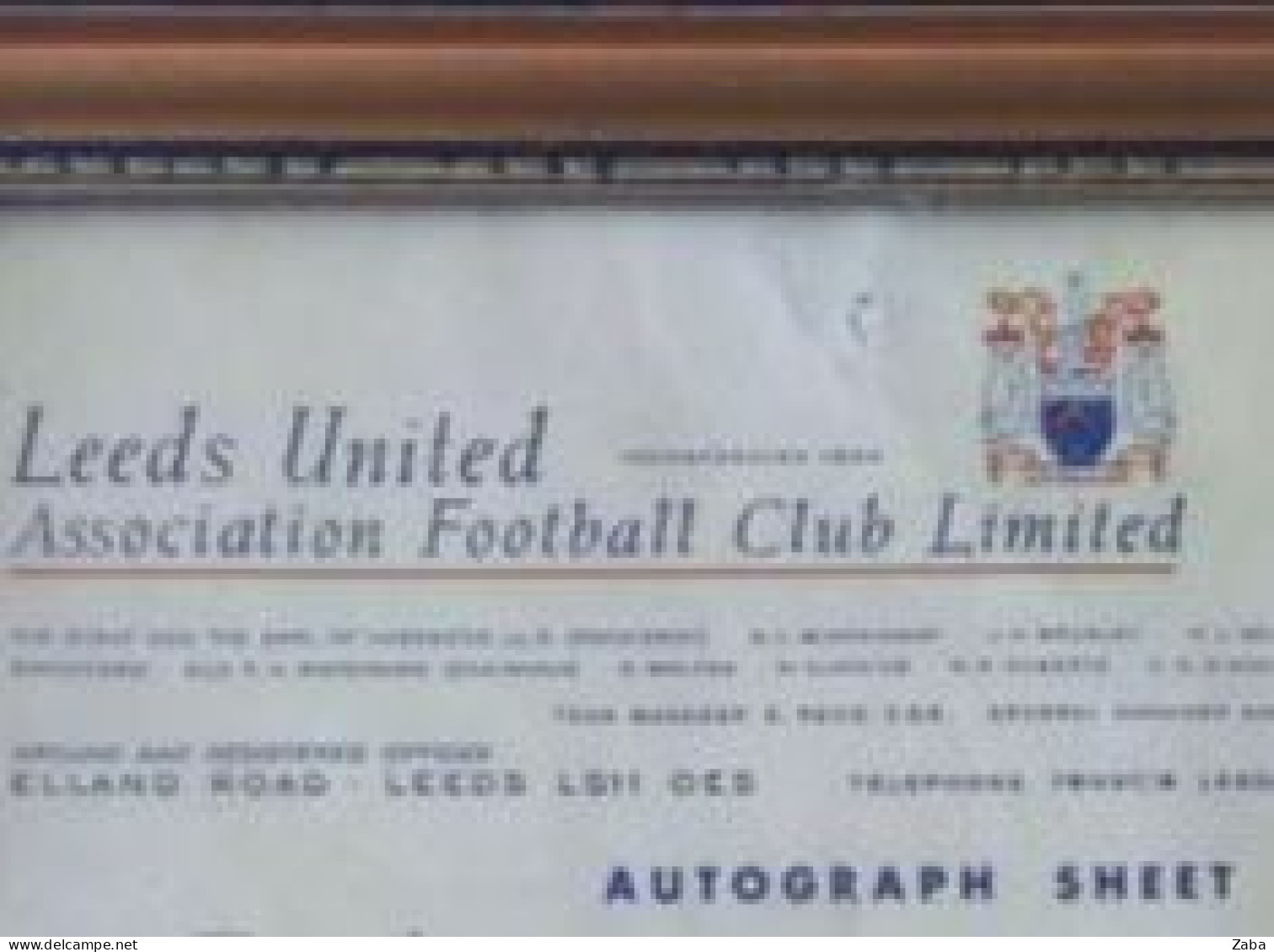 LEEDS UNAITED Autographs Team On Early 1970s - Sportlich