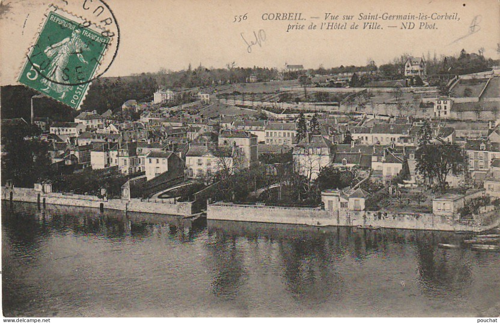 LE 23 -(91) CORBEIL - VUE SUR SAINT GERMAIN LES CORBEIL PRISE DE L' HOTEL DE VILLE  - 2 SCANS - Corbeil Essonnes