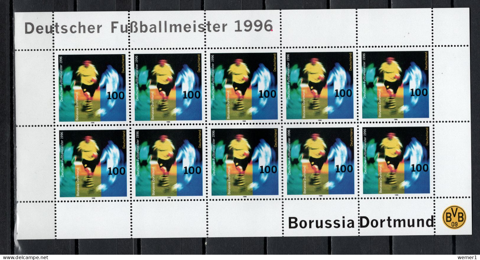 Germany 1996 Football Soccer, Borussia Dortmund, Sheetlet MNH - Club Mitici