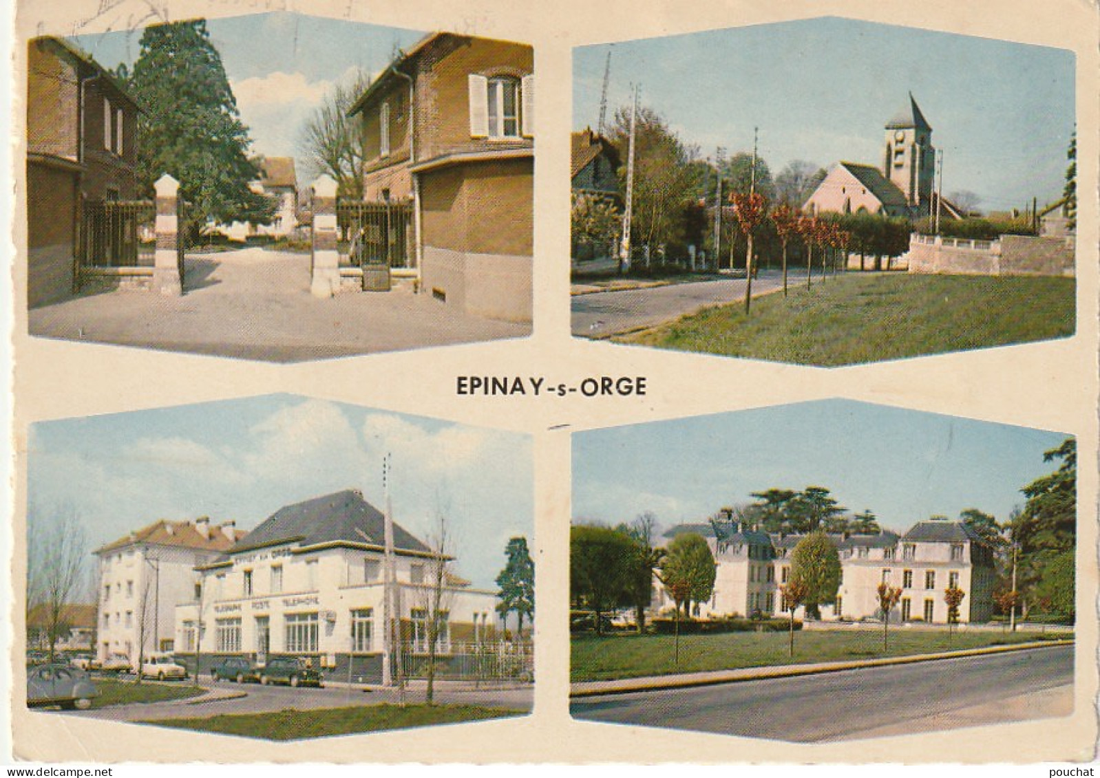 LE 24-(91) EPINAY SUR ORGE - CARTE MULTIVUES COULEURS   - 2 SCANS - Epinay-sur-Orge