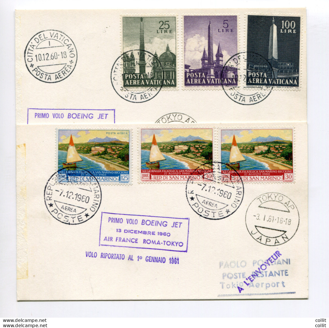 Air France Roma/Tokyo Del 1.1.61 - Airmail