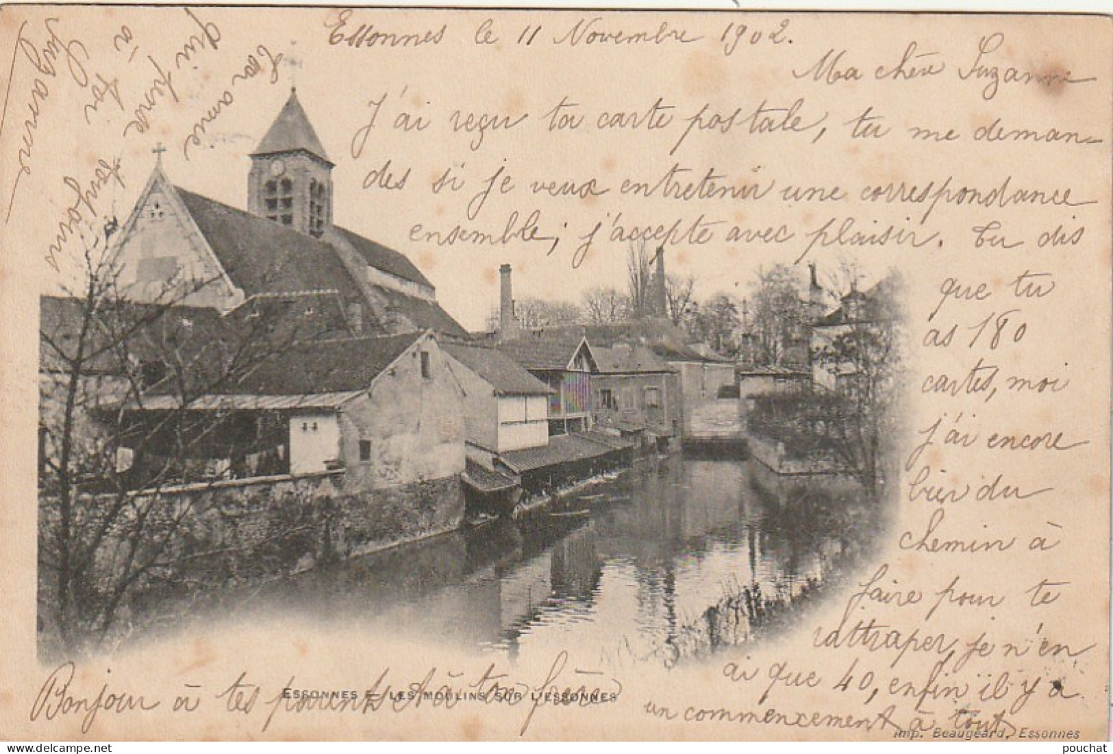 LE 25-(91) ESSONNES - LES MOULINS SUR L' ESSONNES  - 2 SCANS - Essonnes