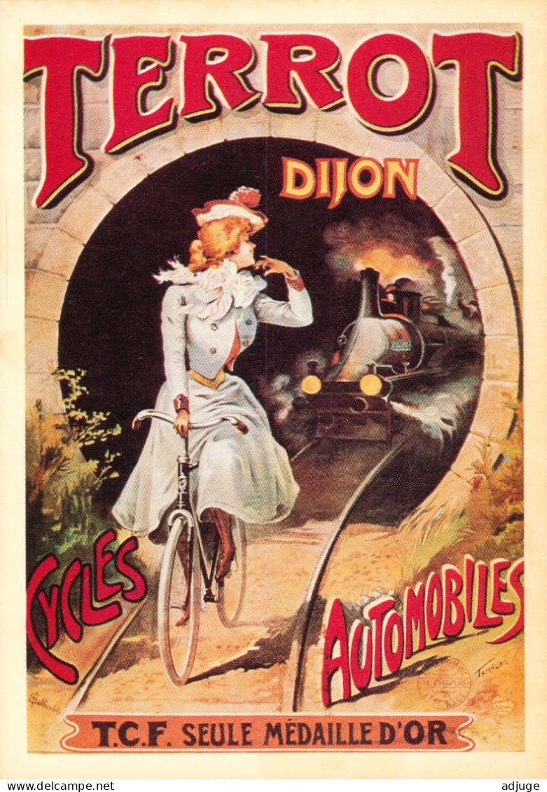 CPM- Affiche Publicité Cycles Et Automobiles "TERROT"  Dijon - Belle Époque - * TBE - Advertising