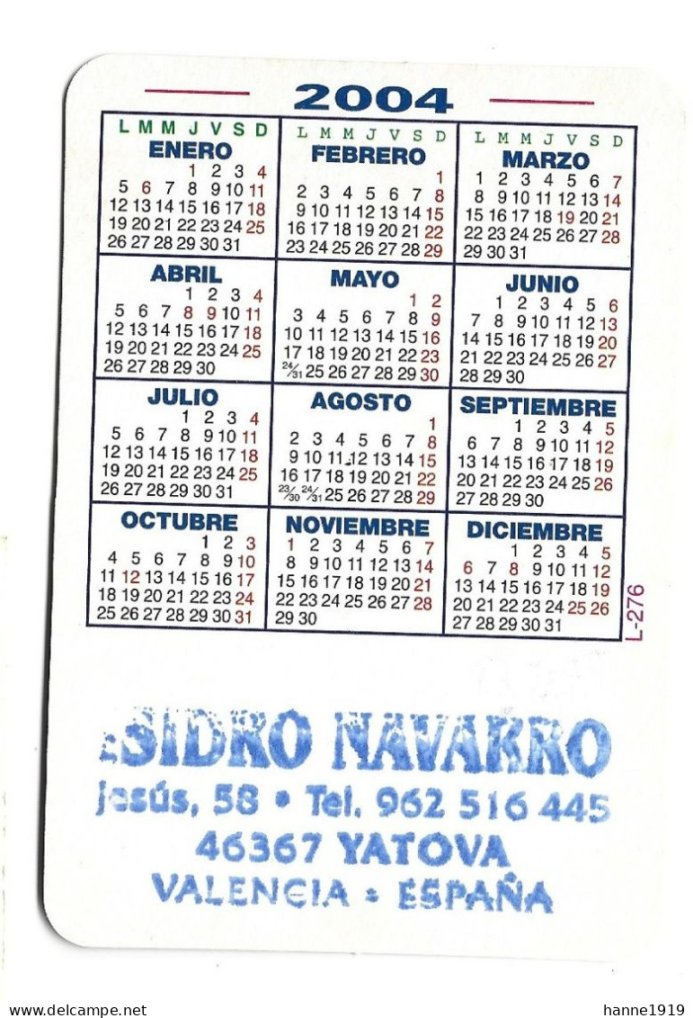 Yatova Valencia Espana Calendario 2004 Pasta Con Mariscos Calendrier Htje - Petit Format : 2001-...