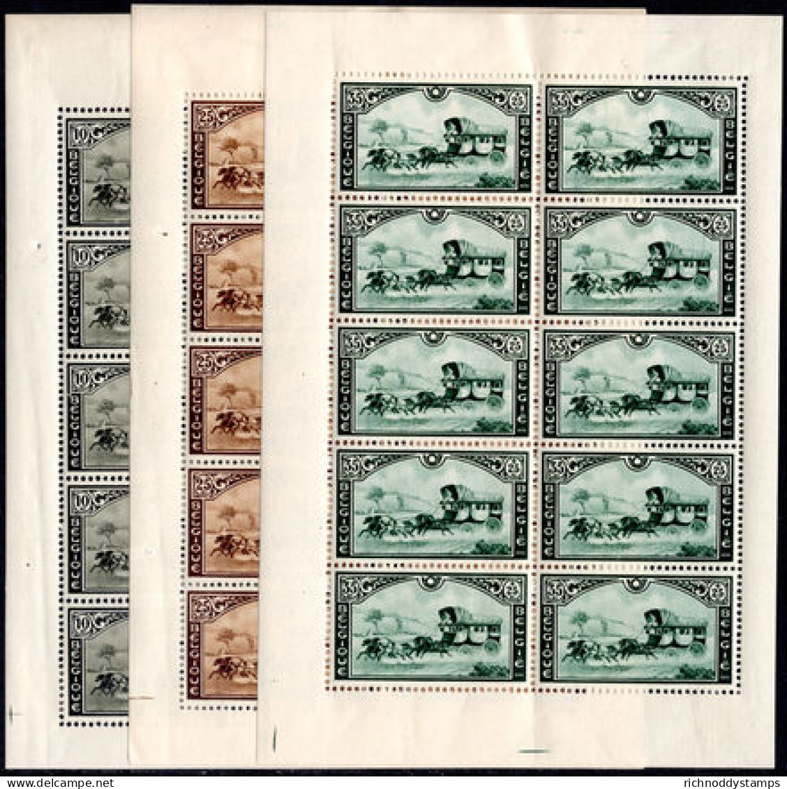 Belgium 1935 Brussels International Exhibition Set Of Sheetlets Lightly Mounted Mint. - Ungebraucht