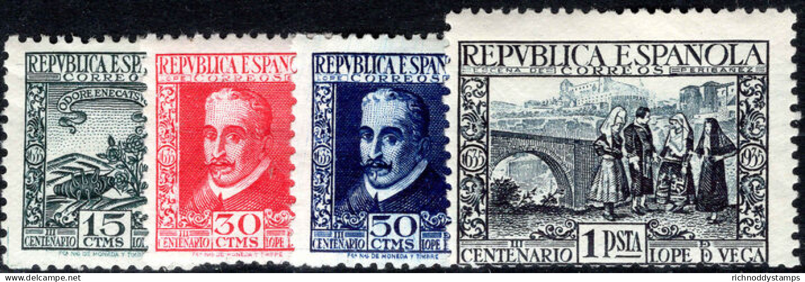 Spain 1935 Lope De Vega Perf 11  Lightly Mounted Mint. - Unused Stamps