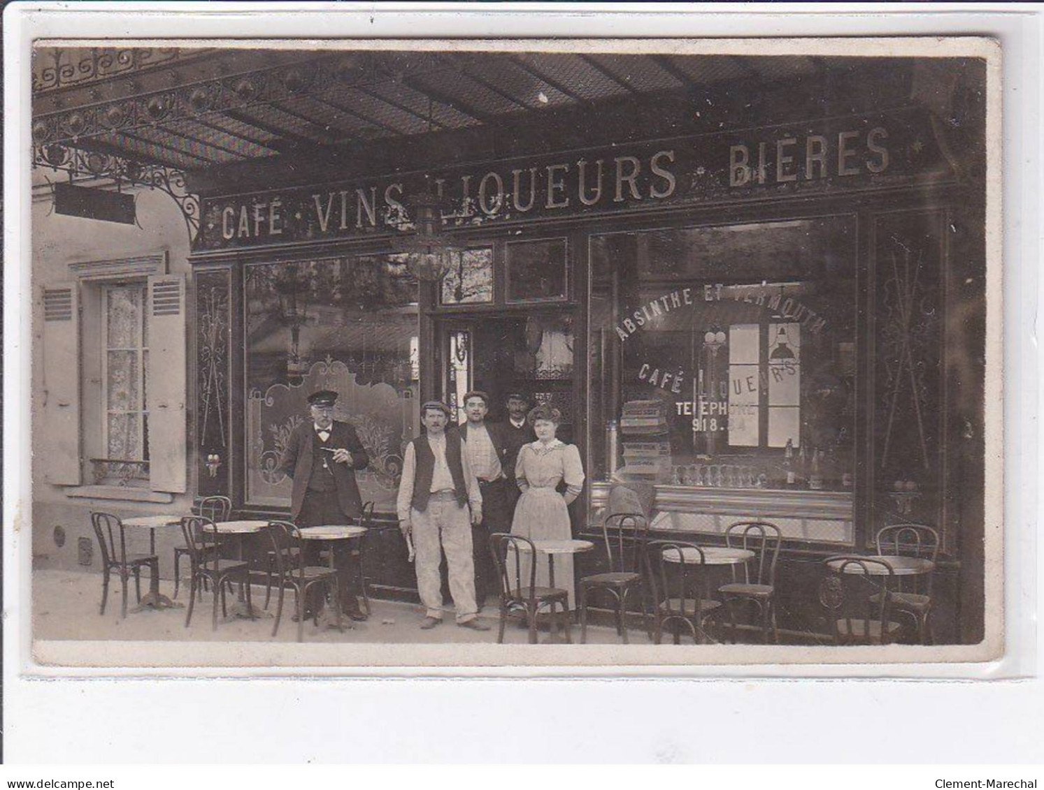 PARIS - Carte - Photo D'un Café - Absinthe - Très Bon état - Cafés, Hôtels, Restaurants