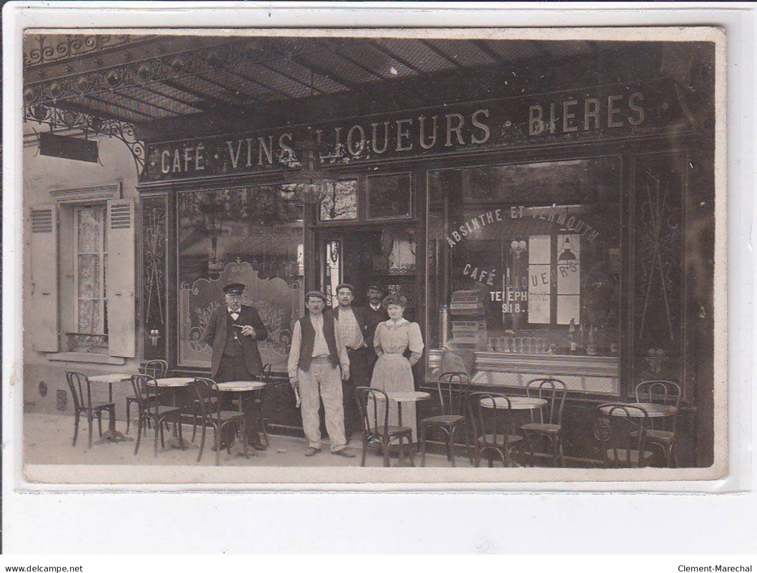 PARIS - Carte - Photo D'un Café - Absinthe - Très Bon état - Cafés, Hotels, Restaurants