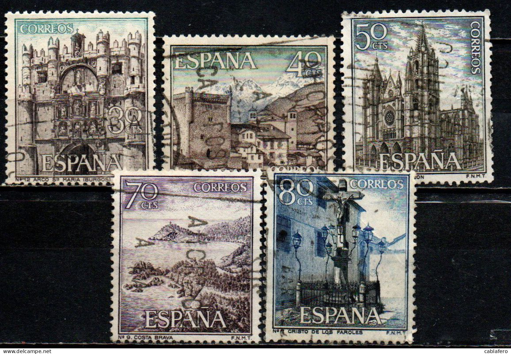 SPAGNA - 1964 - IL TURISMO IN SPAGNA - USATI - Used Stamps