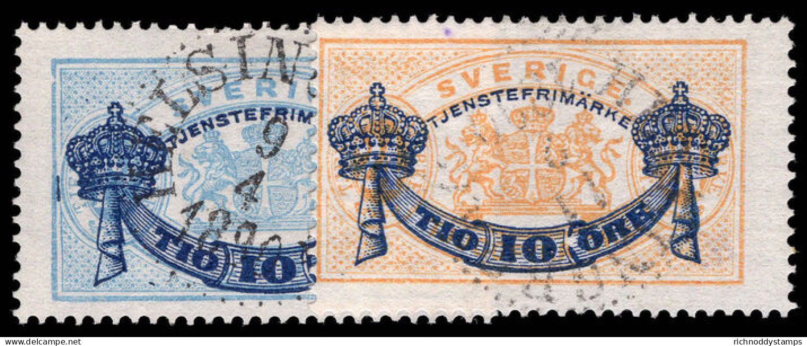 Sweden 1889 Officials Perf 13 Fine Used. - Dienstzegels