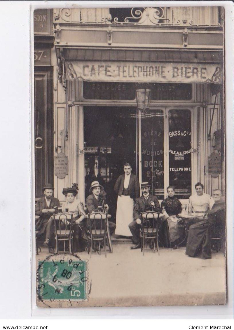 PARIS - Café Echalier - Carte - Photo ( Vins Au 157 Rue St Honoré)  - Très Bon état - Cafés, Hôtels, Restaurants