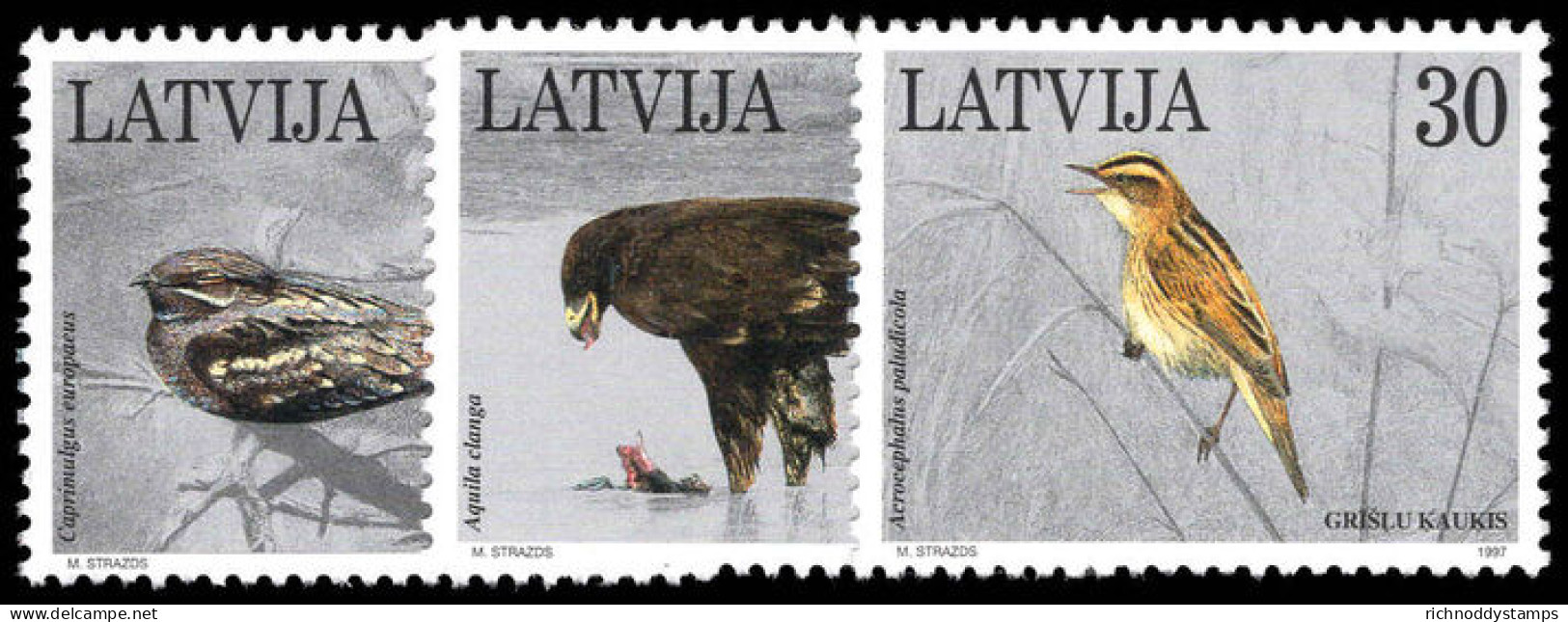 Latvia 1997 75th Anniversary Of Birdlife International - Lettland