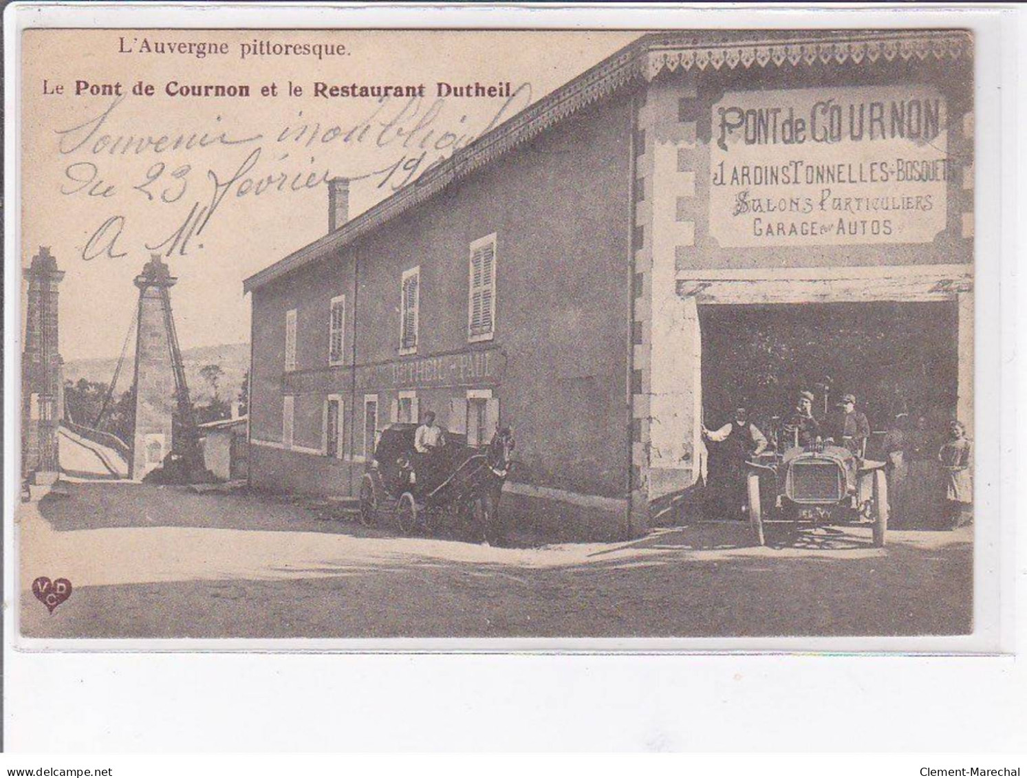 COURNON - Le Pont De Cournon Et Le Restaurant Dutheil - Très Bon état - Sonstige & Ohne Zuordnung