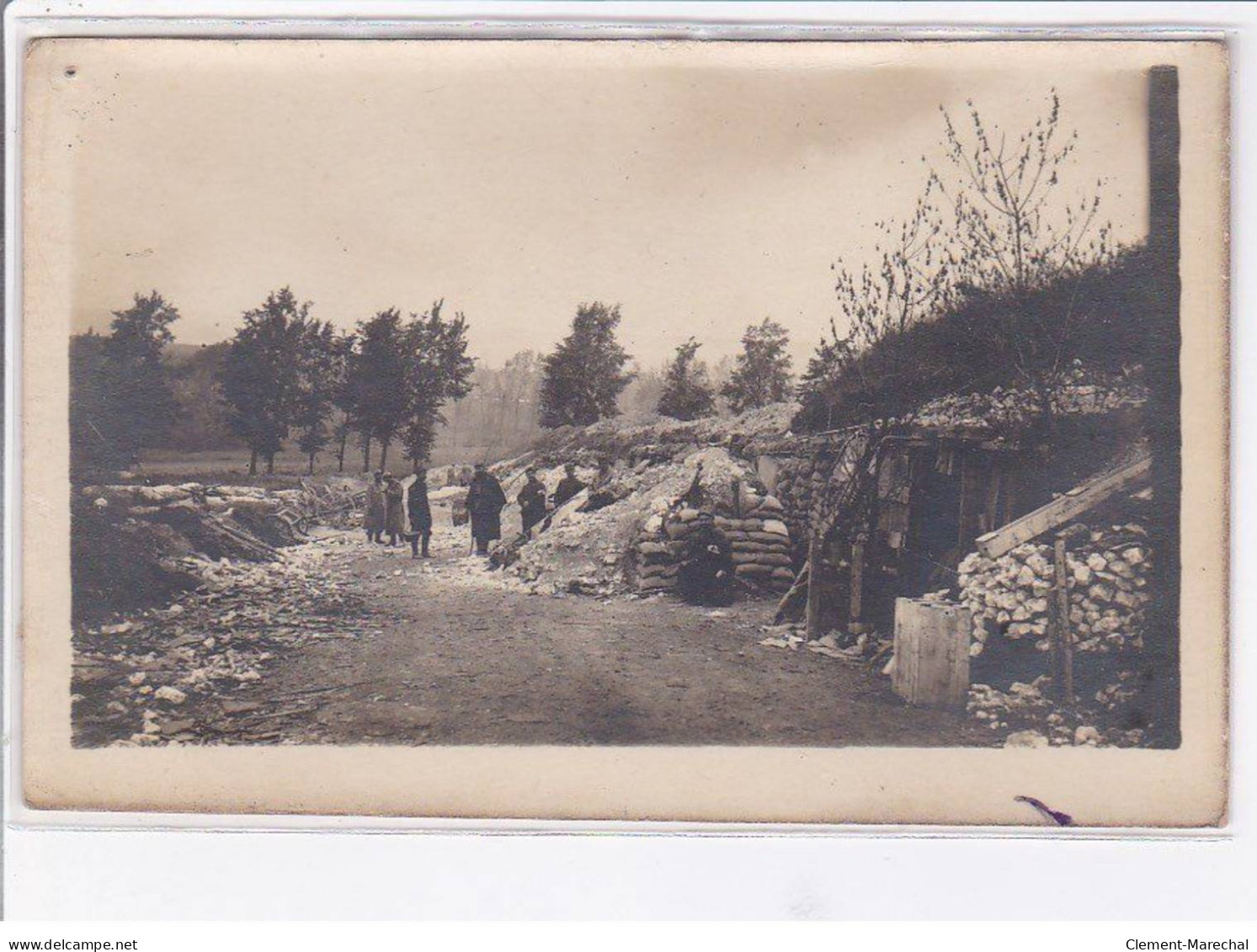 SOUCHEZ - Carte - Photo - Chemin Creux De Carency  - Militaire - Très Bon état - - Sonstige & Ohne Zuordnung