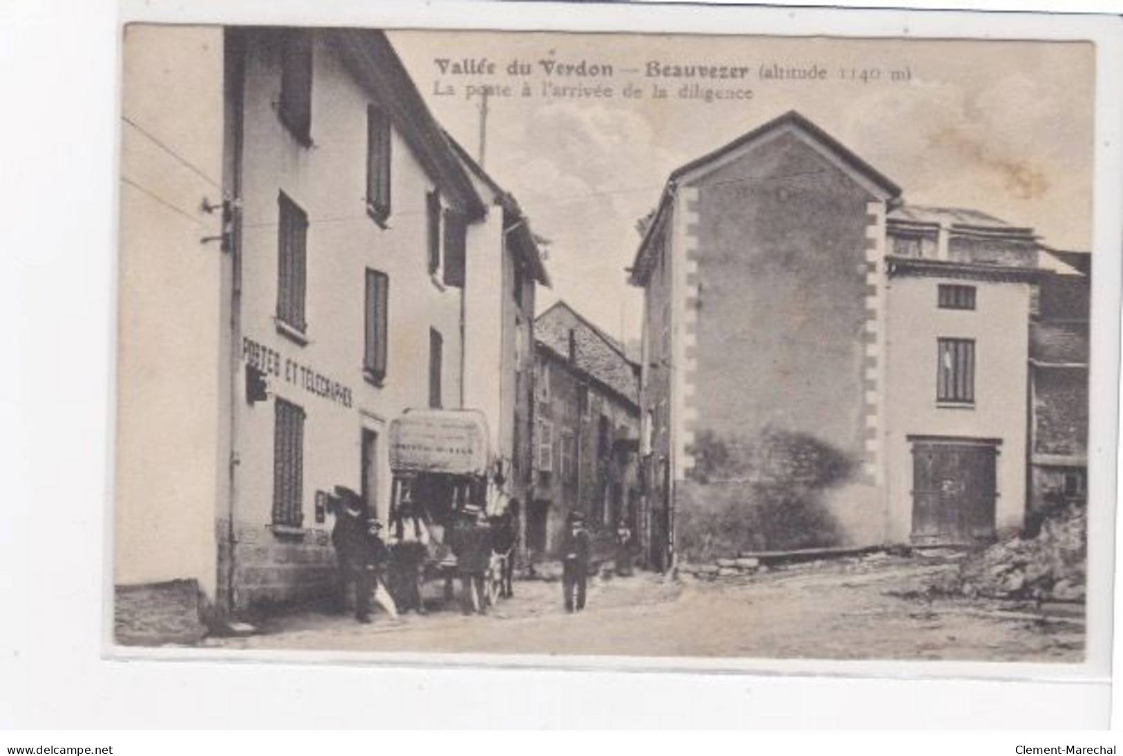 VALLEE DU VERDON - BEAUVEZER - La Poste à L'arrivée De La Diligence  - Très Bon état - Autres & Non Classés