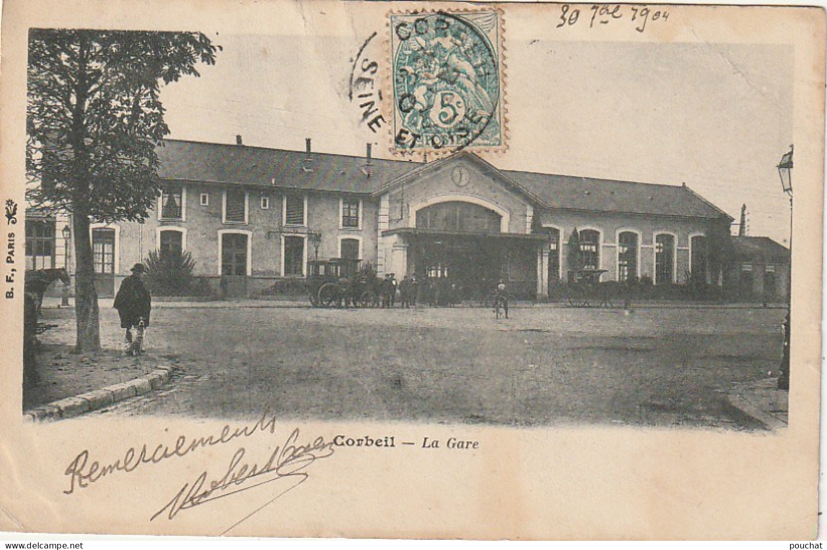 LE 26 -(91) CORBEIL - LA GARE  - ANIMATION - 2 SCANS - Brunoy