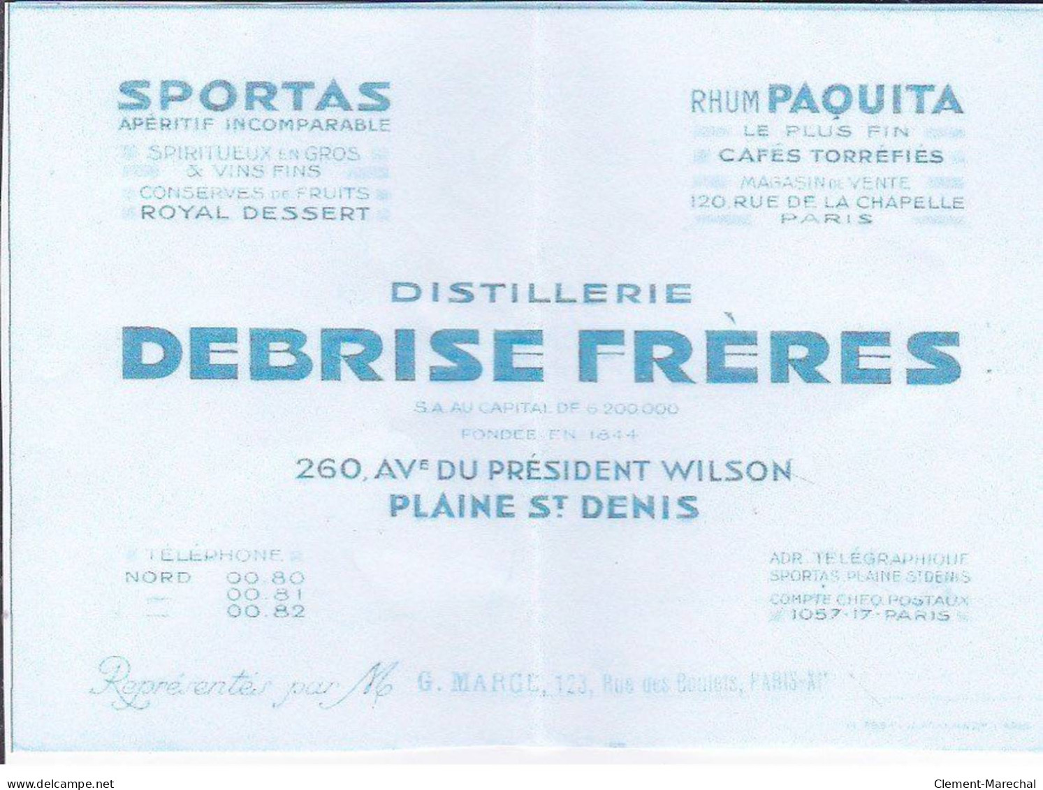 LA PLAINE SAINT DENIS : Carte Photo Du Camion De Livraison De La Distillerie DEBRISE Frères - Très Bon état - Autres & Non Classés