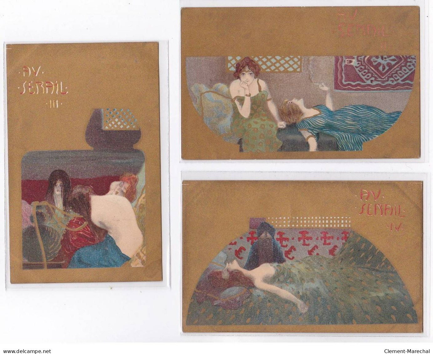 KIRCHNER Raphaël :  Série De 6 Cartes Postales "Au Sérail" (D-2) - Très Bon état - Kirchner, Raphael