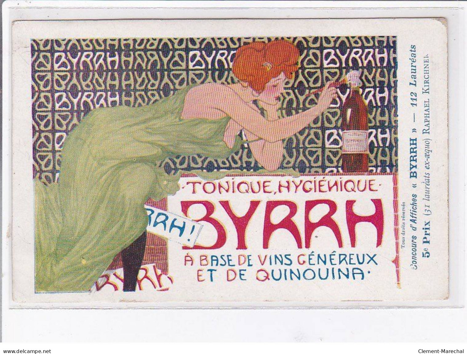 KIRCHNER Raphaël : Carte Postale Publicitaire Pour Byrrh (F-9) Papier Souple) - Très Bon état - Kirchner, Raphael