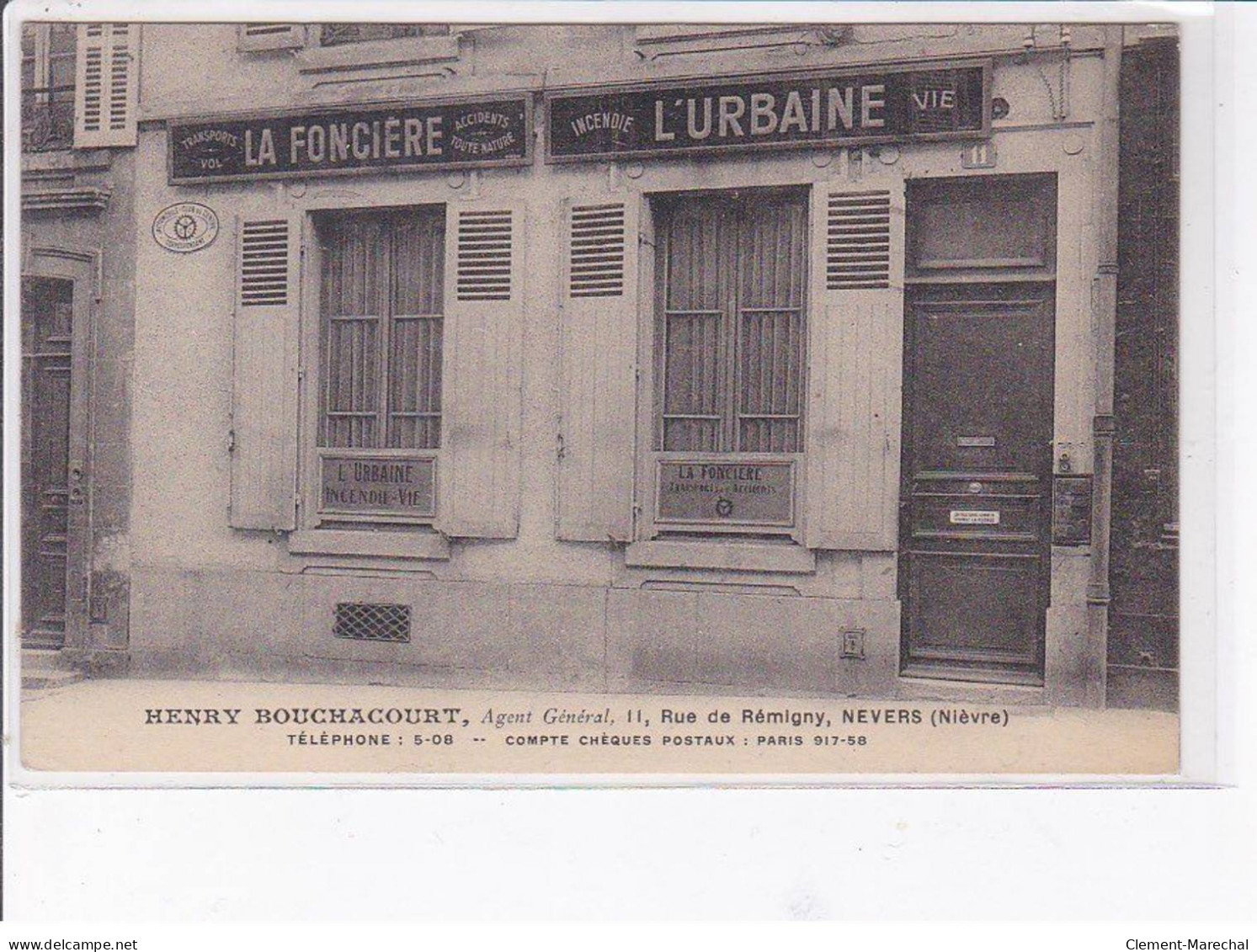 NEVERS - Henry Bouchacourt, Agent Général, 11, Rue De Rémigny - Très Bon état - Nevers