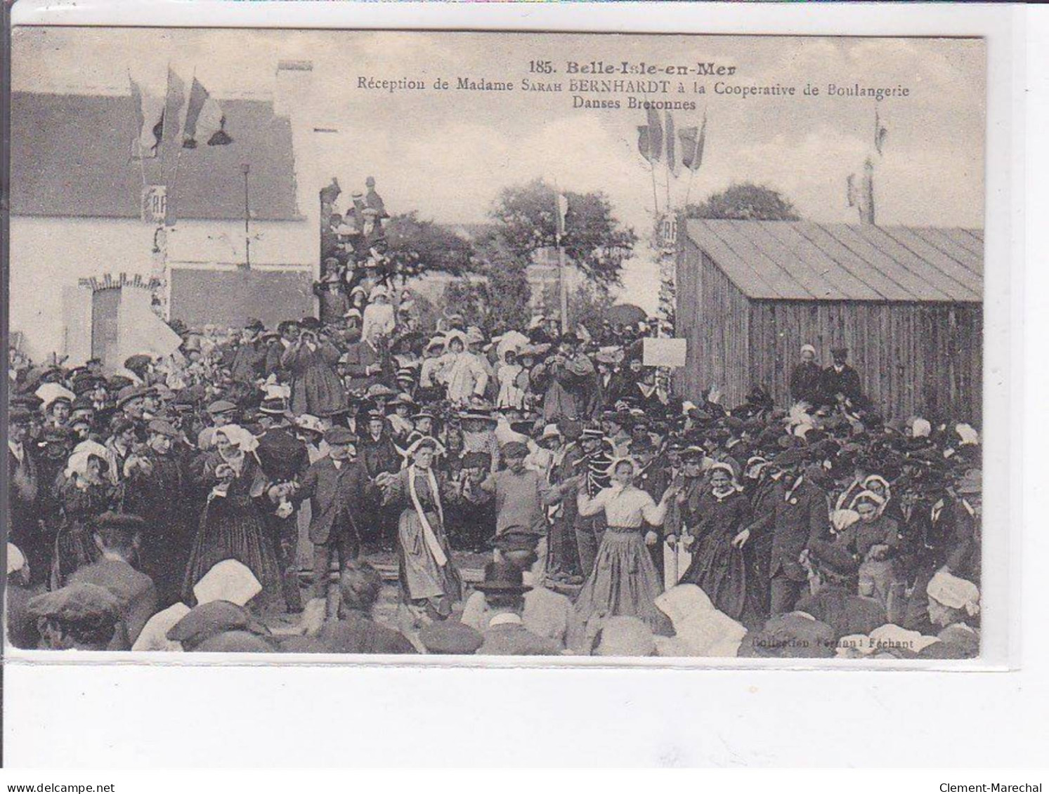 BELLE-ILE-EN-MER - Réception De Madame Sarah Bernhardt à La Coopérative De Boulangerie - Danses Betonnes - Très Bon état - Belle Ile En Mer