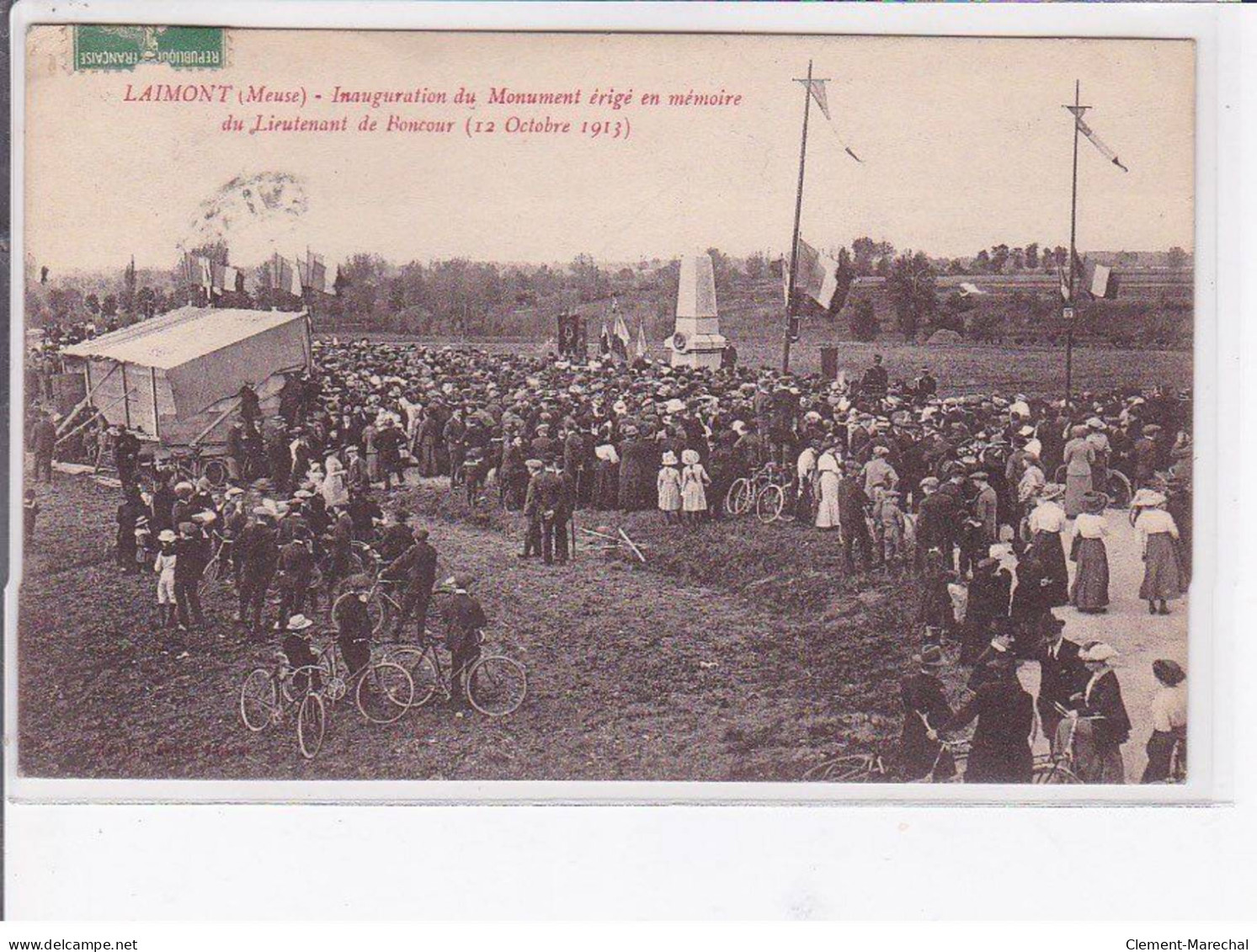 LAIMONT - Inauguration Du Monument érigé En Mémoire Du Lieutenant De Boncour 12 Oct 1913 - Très Bon état - Altri & Non Classificati