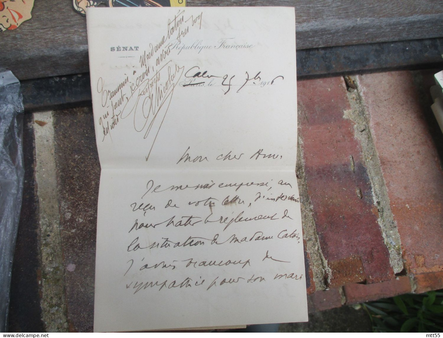 HENRY CHERON  SENATEUR LETTRE AUTOGRAPHE - Schrijvers