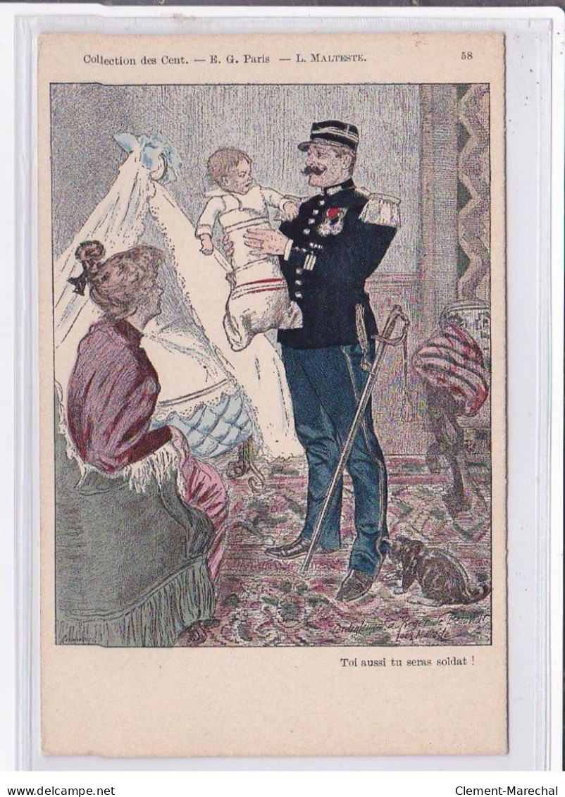 COLLECTION DES CENT : Illustrée Par MALTESTE (militaire En Famille) -  Très Bon état - Autres & Non Classés