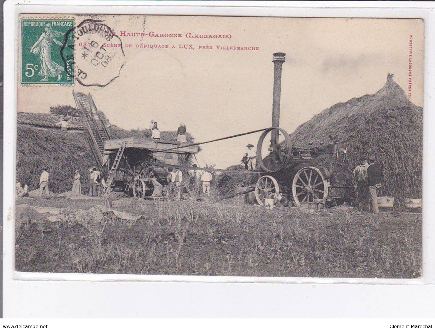 LUX - LAURAGAIS - Scene De Dépiquage (Batteuse) Près Villefranche - état - Sonstige & Ohne Zuordnung