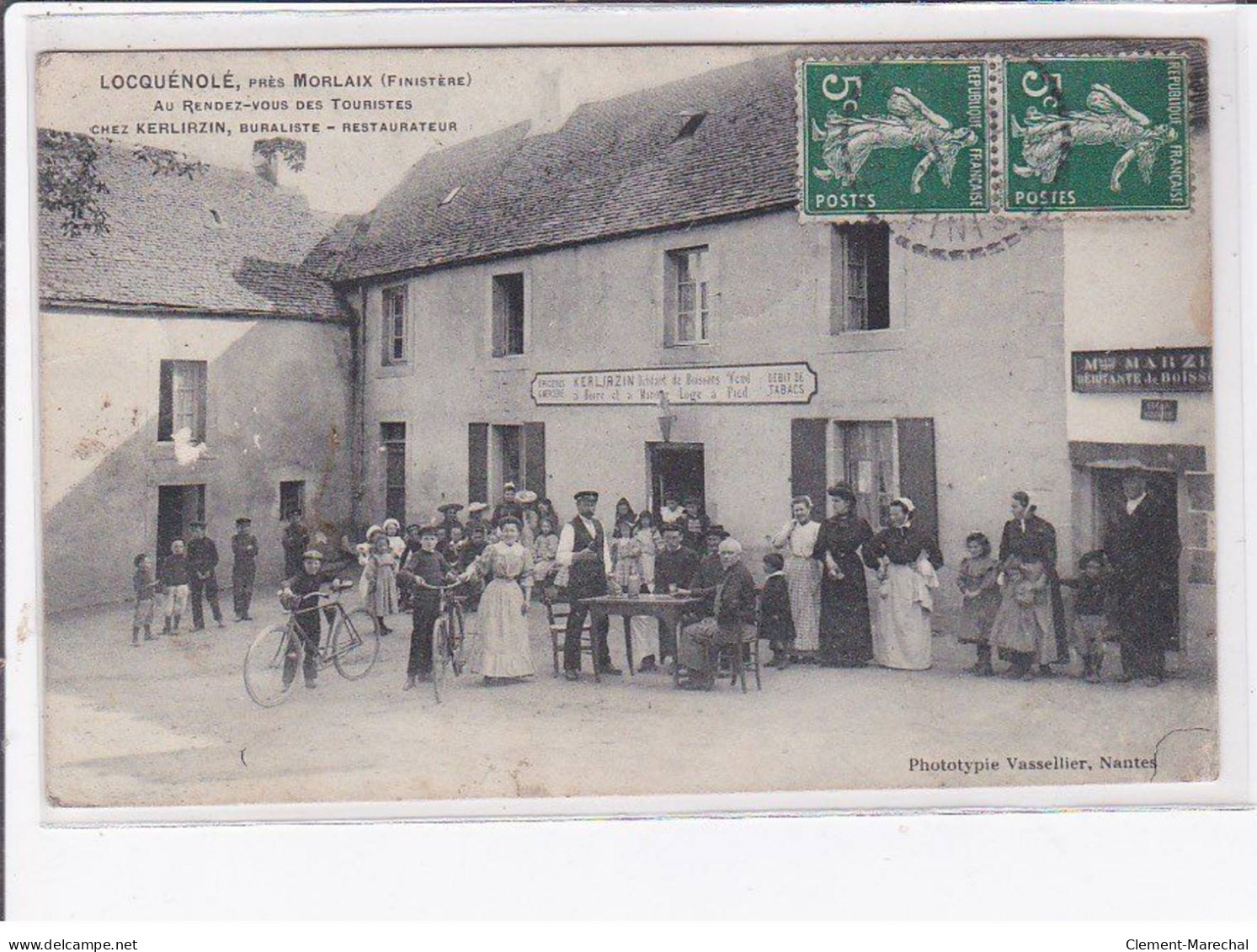 LOCQUENOLE - Près Morlaix - AU Rendez-vous Des Touristes Chez Kerlirzin, Buraliste - Restaurateur - état - Andere & Zonder Classificatie