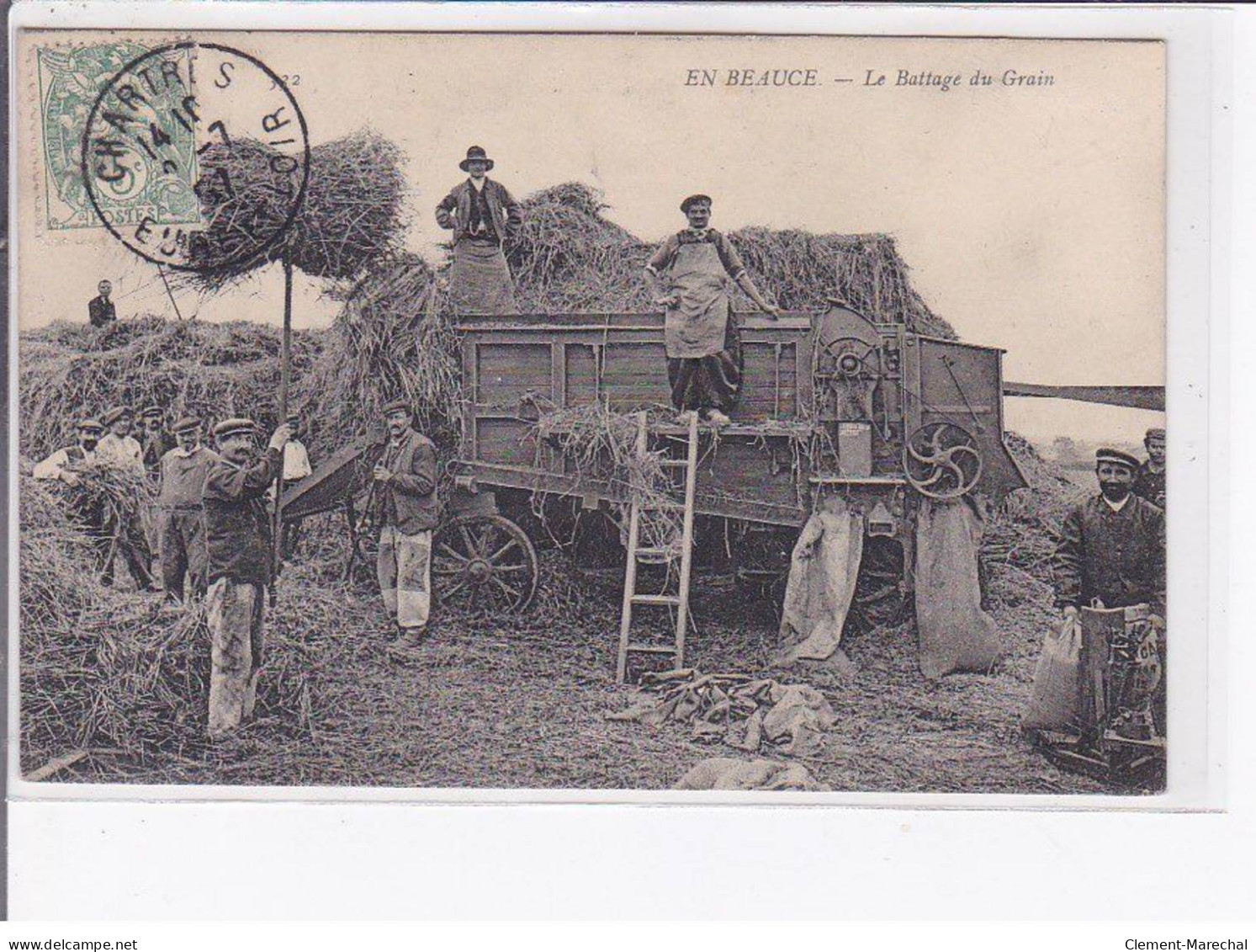 En Beauce - Le Battage Du Grain - Très Bon état - Autres & Non Classés