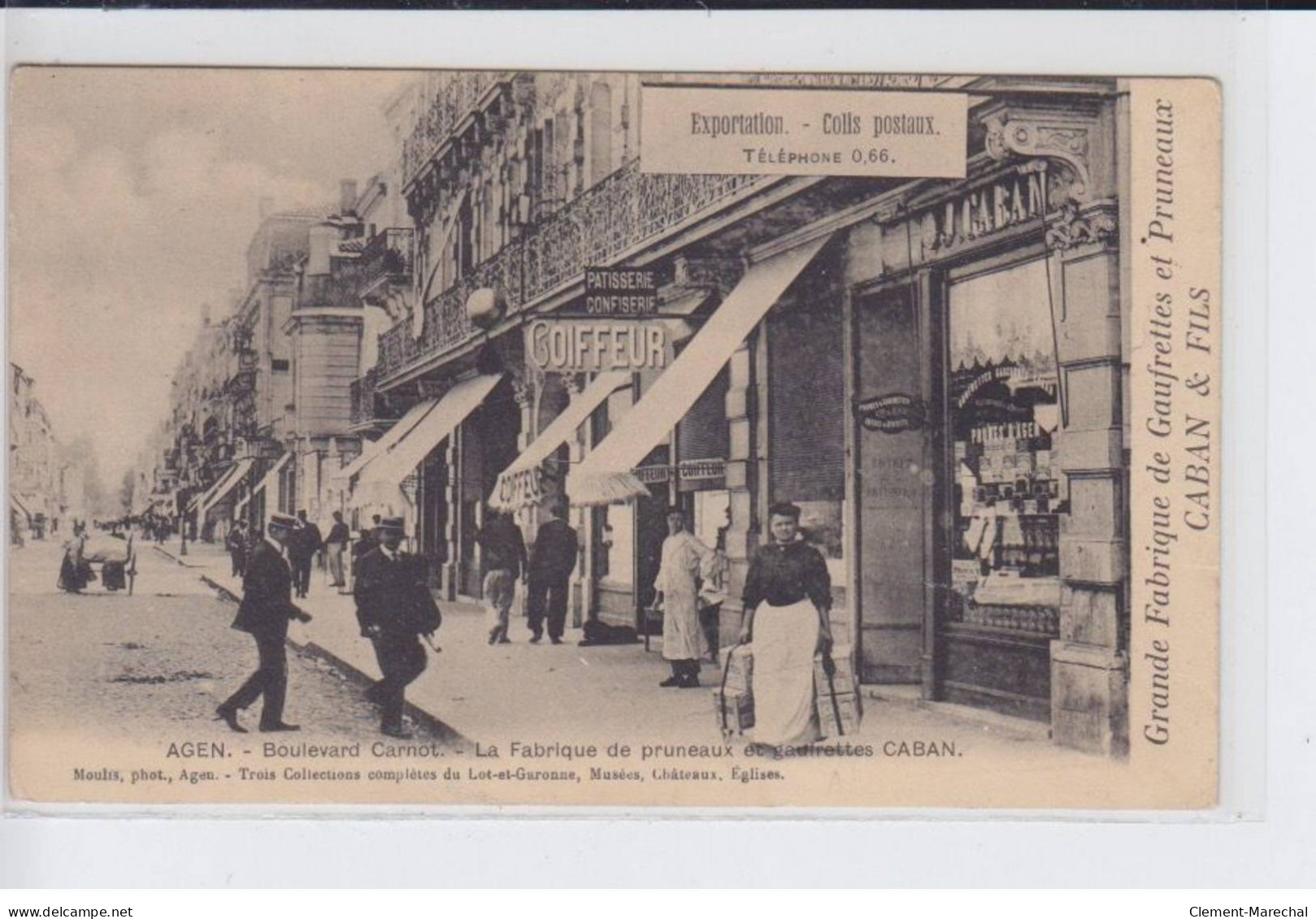 AGEN: Boulevard Carnot, La Fabrique De Pruneau Et Gaufrettes CABAN - Très Bon état - Agen