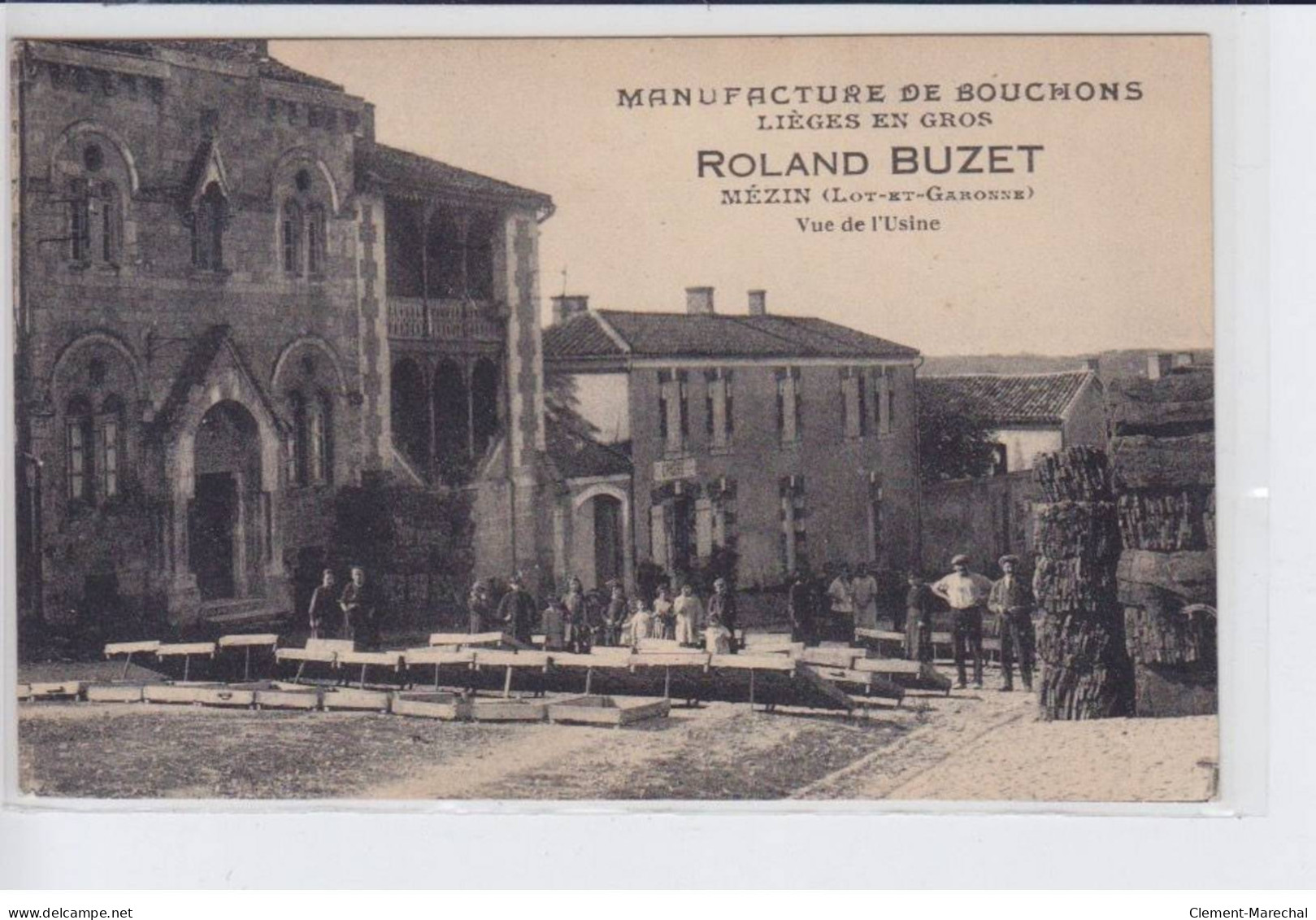 MEZIN: Manufacture De Bouchons Lièges En Gros Roland Buzet, Vue De L'usine - Très Bon état - Autres & Non Classés