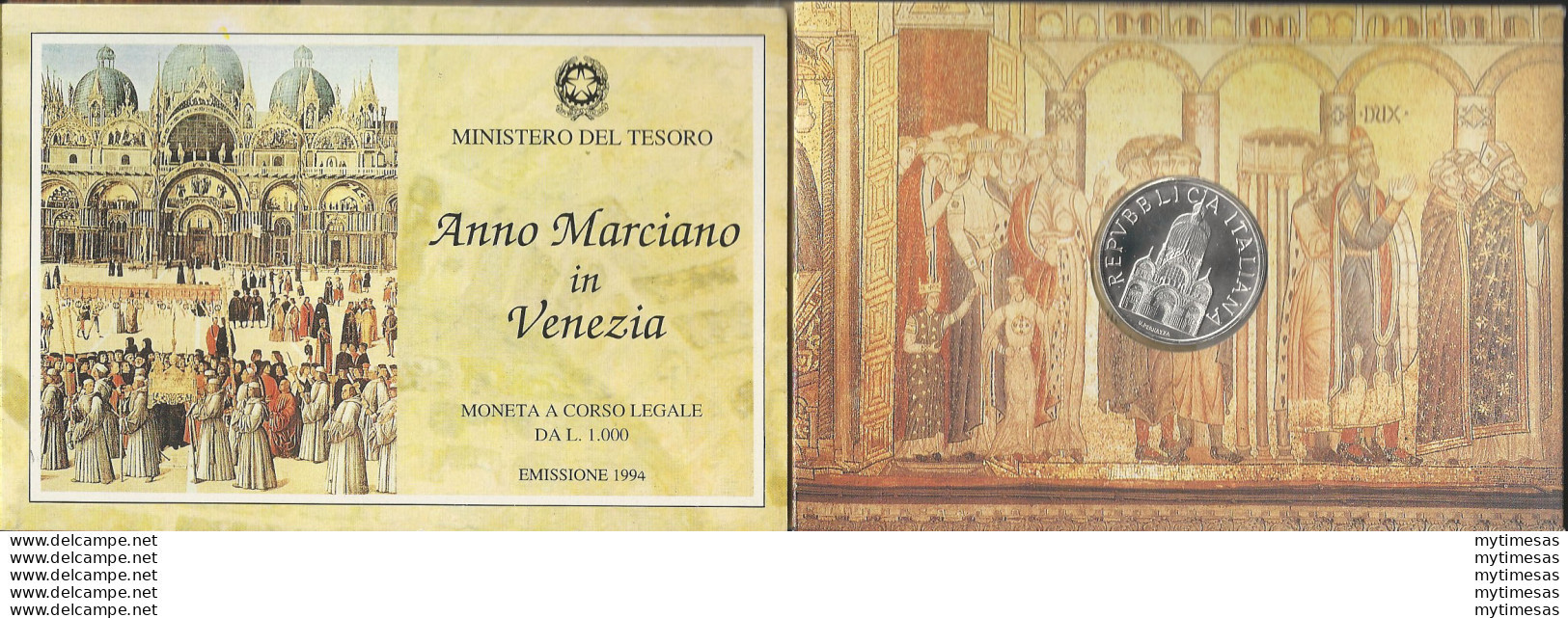 1994 Lire 1.000 Anno Marciano Venezia Argento FDC - Altri & Non Classificati