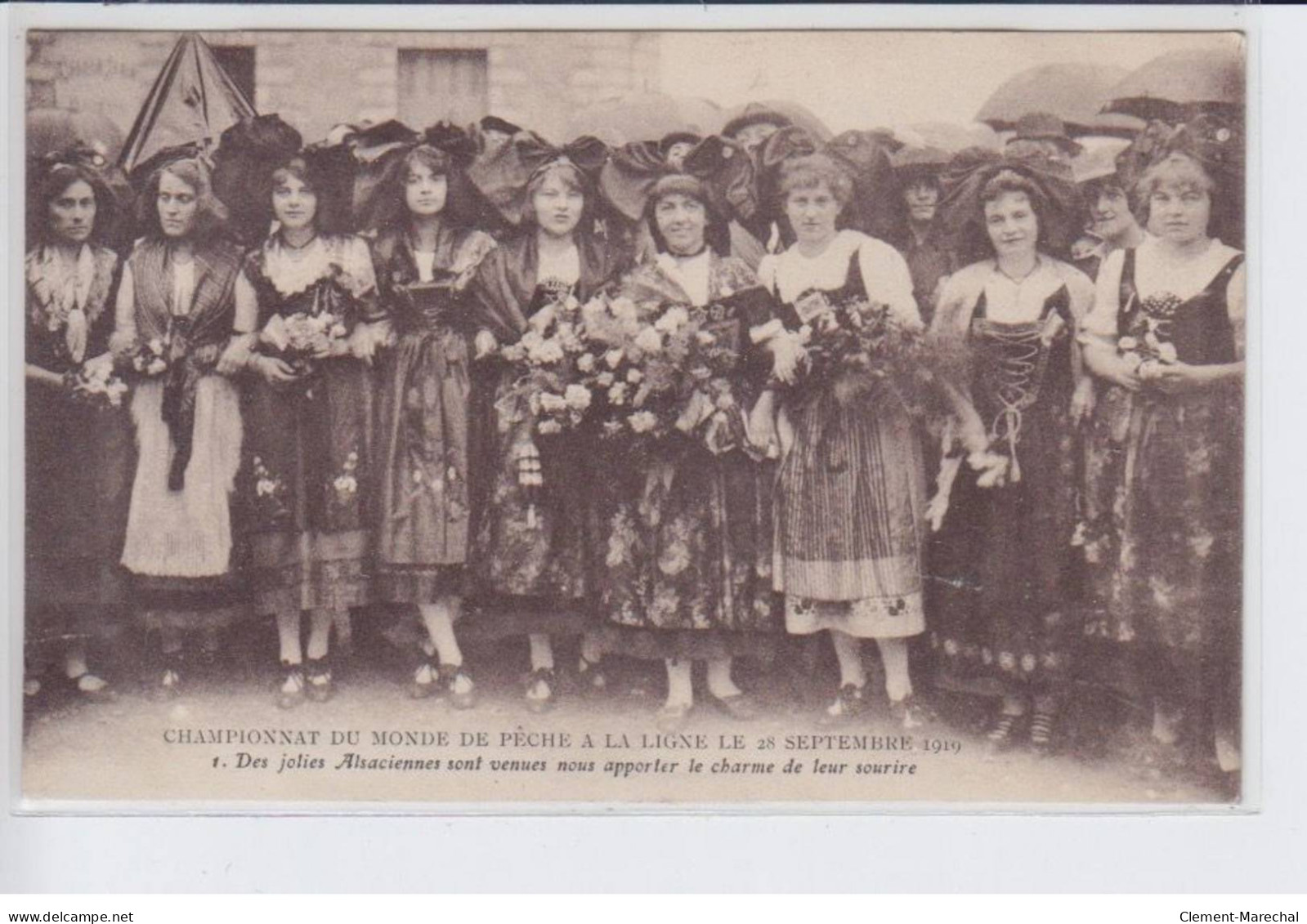 MAUVES: Lot De 6 CPA Championnat Du Monde De Peche à La Ligne 28 Septembre 1919 (Alsace - Alsaciennes)- Très Bon état - Mauves-sur-Loire