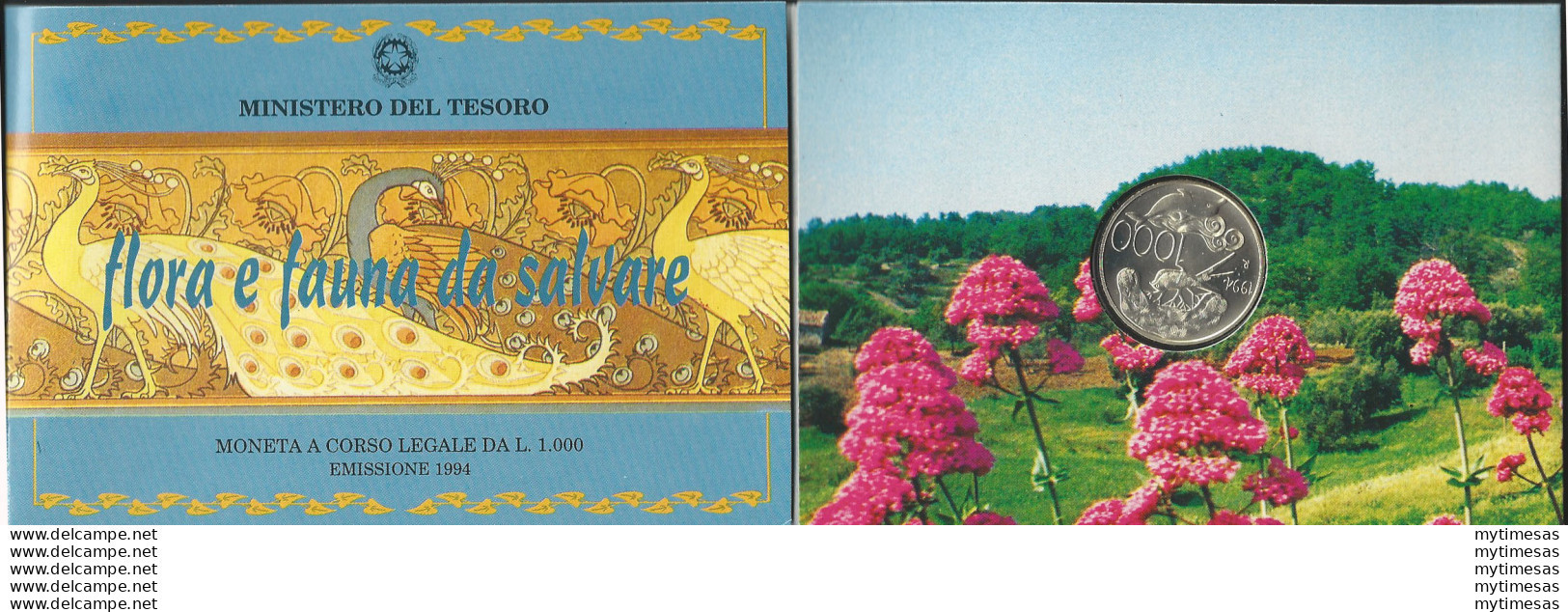 1994 Italia L. 1000 Flora E Fauna Da Salvare FDC - Autres & Non Classés