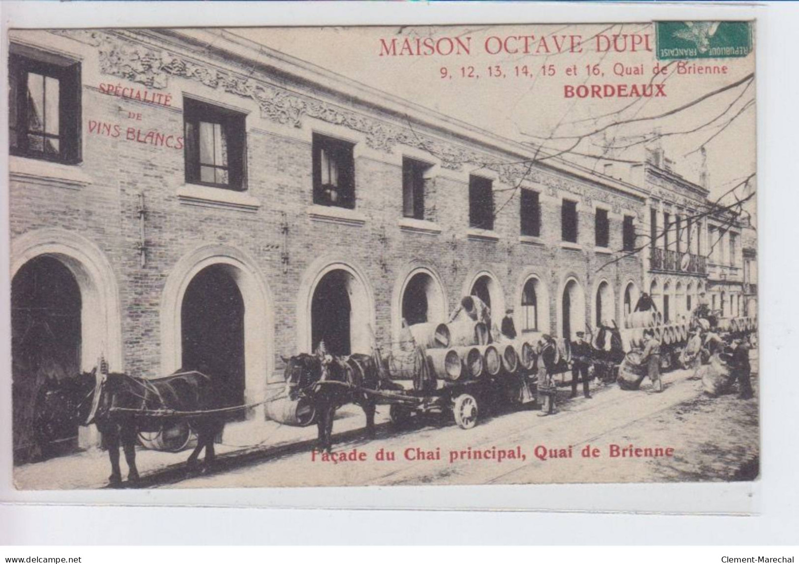 BORDEAUX: Maison Octave Dupuy Facade Du Chai Principal, Quai De Brienne, Marchands De Vins - Très Bon état - Bordeaux