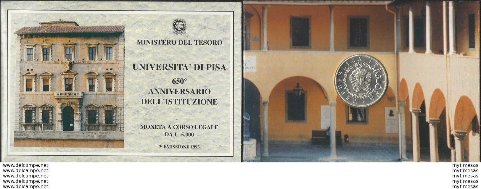 1993 Italia L. 5000 "Università Di Pisa" FDC - Autres & Non Classés