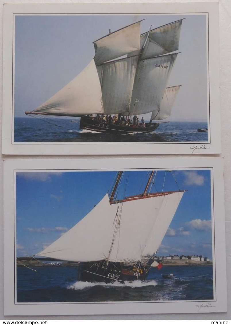 Les Grands Voiliers Du Monde - Lot De 10 Cartes Postales Jo Gauthier - Sailing Vessels